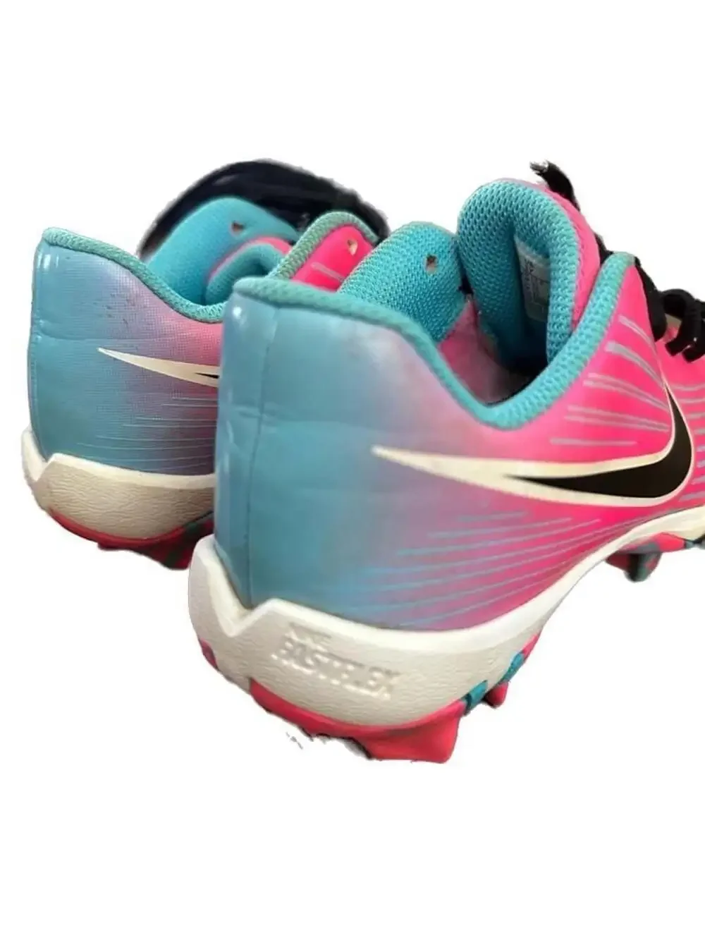 Nike Hyperdiamond 3 Keystone Youth Softball Cleats Pink/Blue Size 1Y